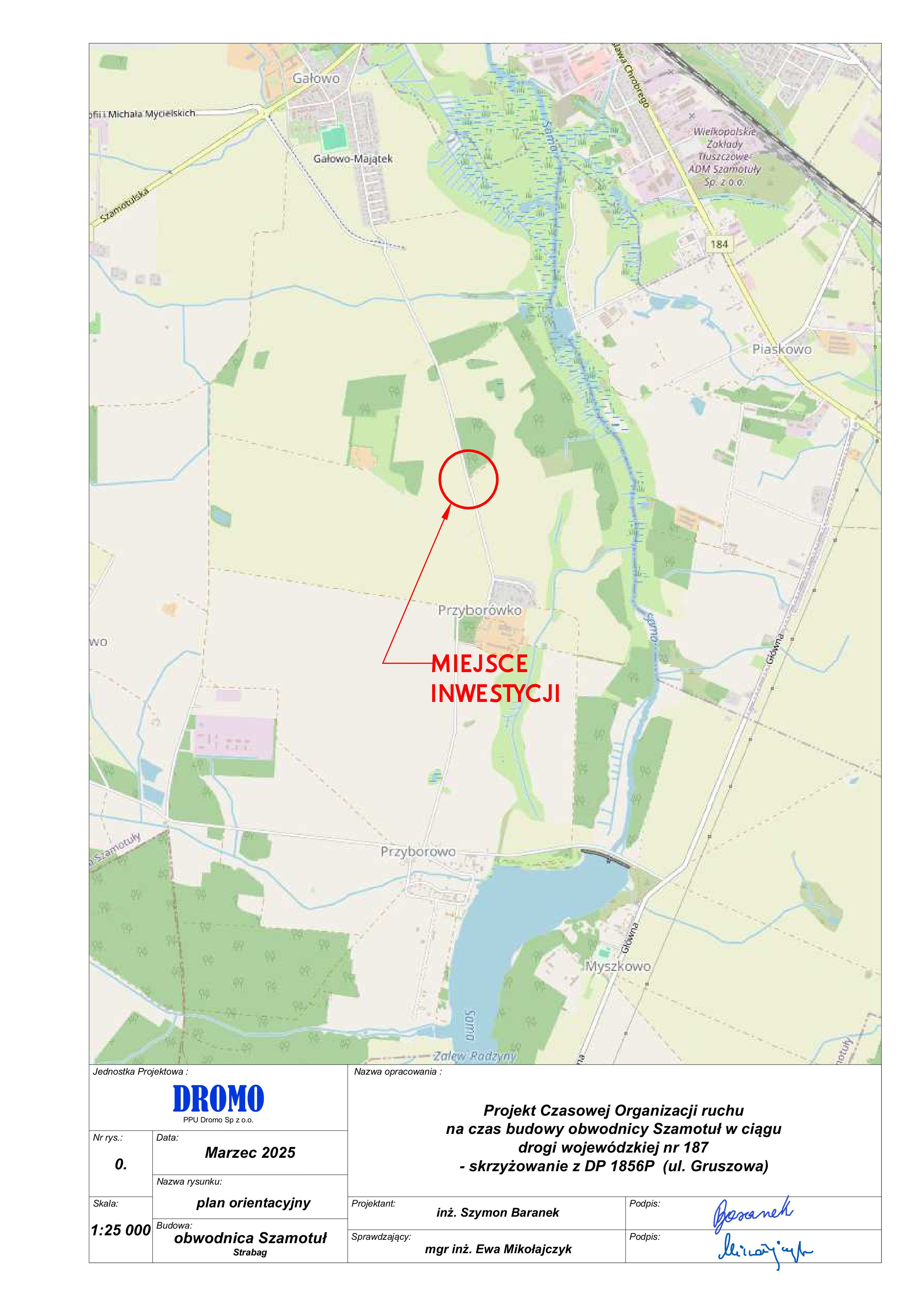Utrudnienia związane z budową obwodnicy szamotuł - plan 
